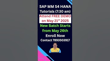 SAP S4 HANA MM Module Training || SAP S4 HANA Training Cum Project Based Program | #sapmm #saps4hana