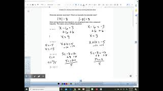 6-5: Solving Absolute Value Equations