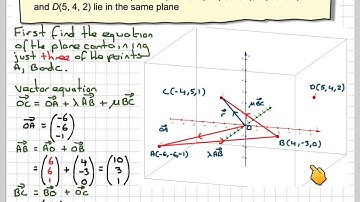 Determining if four points lie in a plane