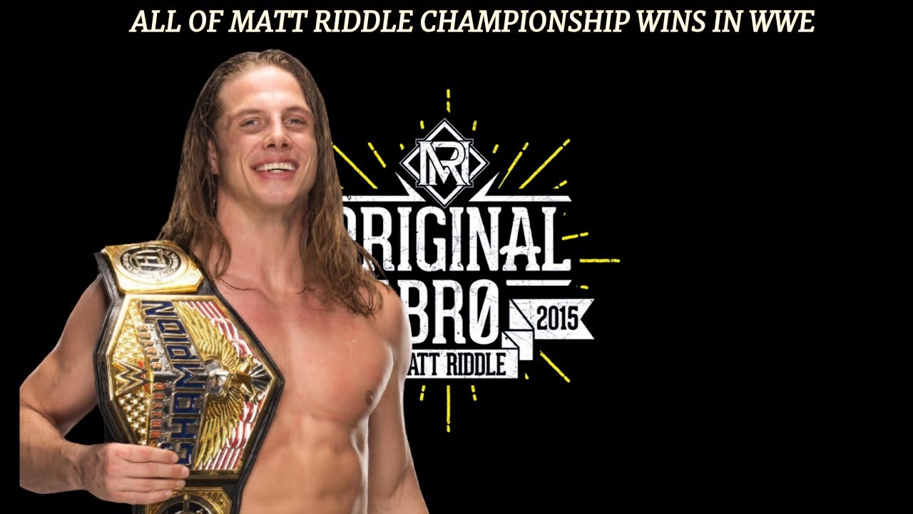 All of Matt Riddle Championship wins in WWE - YouTube