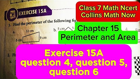 #class7ncertmaths /Chapter 15/ Perimeter and Area Exercise 15A question 4, 5, 6/R-SQUARE 2023.