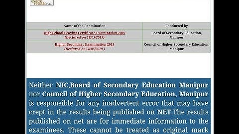 ""HOW TO CHECK MANIPUR CLASS 10 RESULT 2019""||TRAINDING WORLD NOW