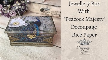 Decoupage with Rice paper on Jewellery Box