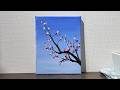 easobiArt | 梅の花をアクリル絵の具で描く | 初心者向けのアクリル画