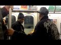 Michael Young (Mike Yung) & Dennis performing "Oh Girl" by the Chi-Lites, J-train, NYC