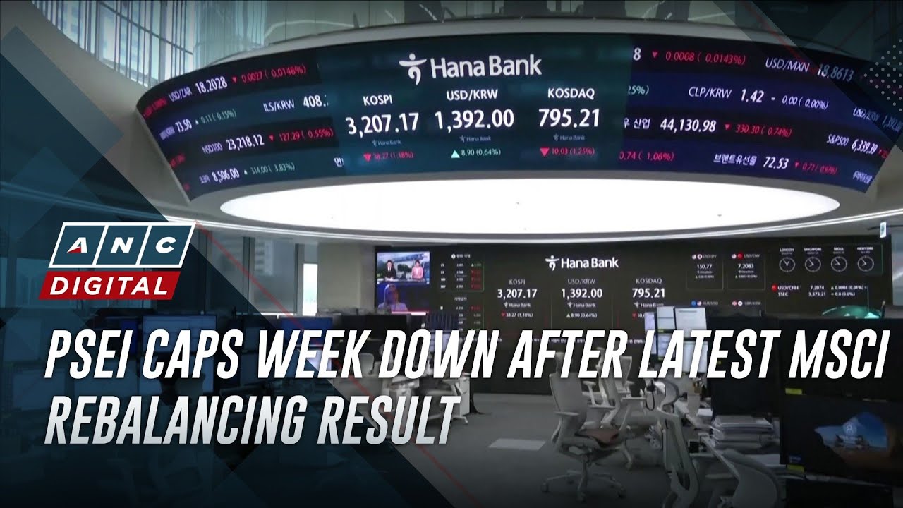 PSEi caps week down after latest MSCI rebalancing result | ANC - YouTube