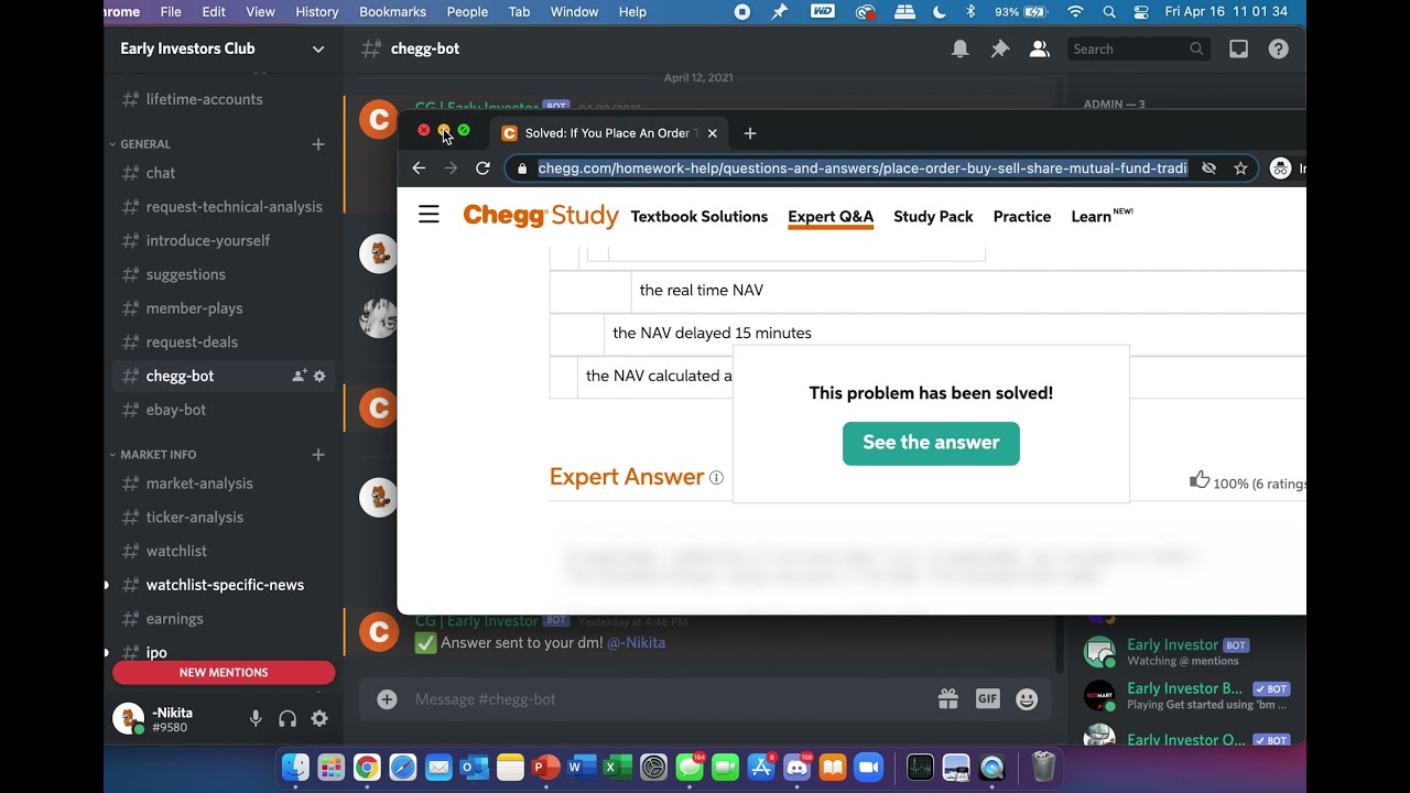 EIC - How to use Chegg bot (Desktop)