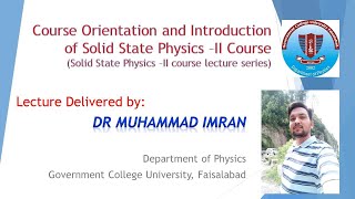 Course orientation Solid State Physics II