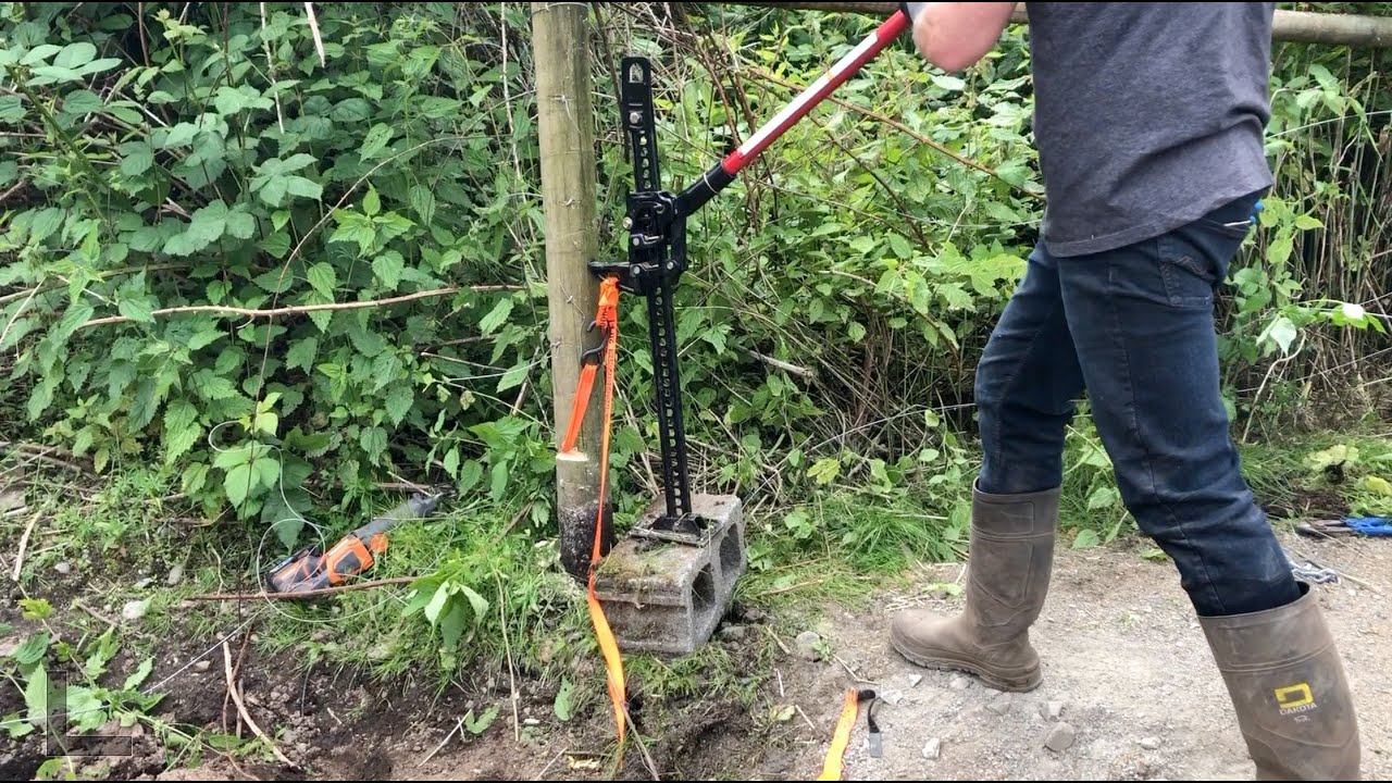 Use A Farm Jack To Remove A Fence Post YouTube Use A Farm Jack To Remove A Fence Post YouTube