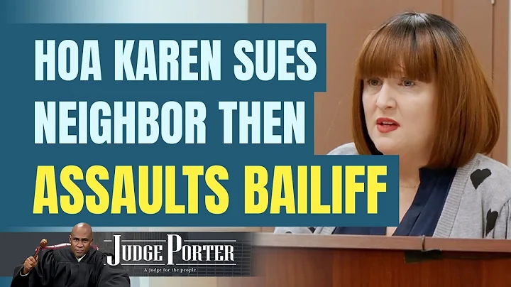 Crazy HOA Karen Sues Her Neighbor Over Parking Spot, Then Attacks Bailiff.
