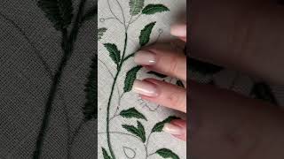 Вышивка стебля #embroidery #вышивка #вышивкагладью #embroiderydesign #embroiderytutorial #мулине