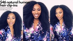 $46 Natural Human Hair Clip Ins - Sensationnel 1C CLIQUE Clip Ins - www.SAMSBEAUTY.com