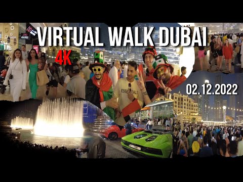 VIRTUAL WALKING TOUR | DOWNTOWN DUBAI, DUBAI MALL AND BURJ KHALIFA | 4K Original Sound