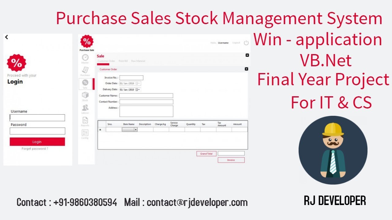 Purchase Sales Stock Management | Final Year Project | Vb.Net