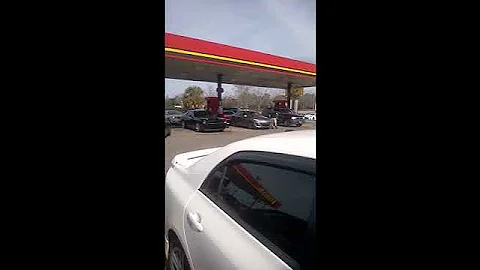 Very unhappy woman at Pilot gas station in Theodor...