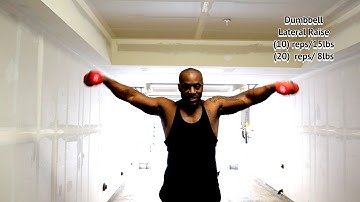 Dumbbell lateral raise dropset