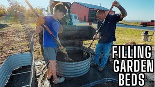 Garden Remodel & Transformation | Filling Raised Garden Beds with Skid Steer - So Much Easier!