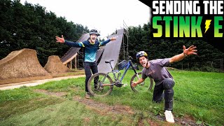 RIDING AND CRASHING THE WORST E-BIKE EVER!! STINK-E ep2