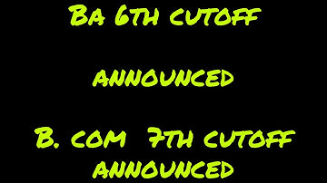 Patna University admission update# Ba 6th/ b.com 7th cutoff announced