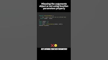 Misusing the arguments object or not using function parameters properly #javascript #codingtips