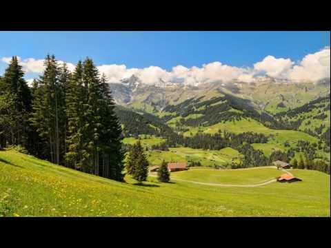 アルプスの夕ばえ : T. Oesten - Alpengluhen (Alpine Glow)