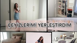 ÇEYİZ YERLEŞTİRME 👰| EVİMİZİN TAMAMI YERLEŞTİ 🏠 | GİYİNME DOLABIMIZI YERLEŞTİRDİM