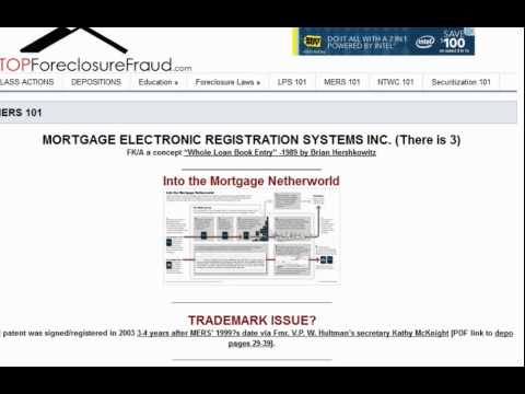 MERS 101 Mortgage Electronic Registration Systems Inc., All About Foreclosure Fraud