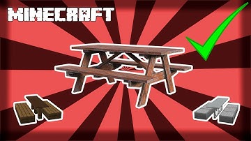 ✔ MINECRAFT | How to Make Picnic Tables! 1.14.4