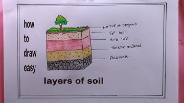 how to draw layers of soil diagram/soil profile  drawing