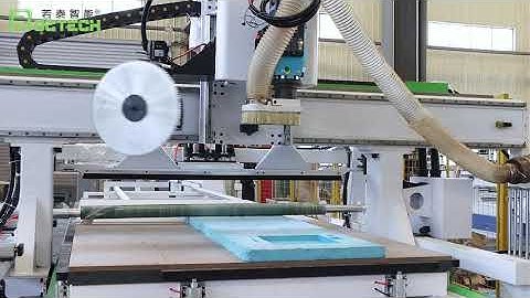 CNC ROUTER 4-axis with automatic labeling and automatic loading and unloading #youtube #cnc