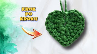 SERDUSZKO zawieszka na szydełku / Szydełkowanie dla początkujących TUTORIAL krok po kroku