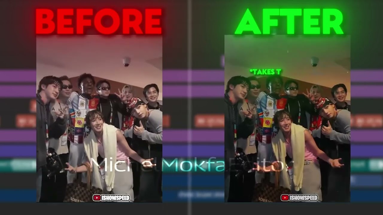 Before and After Speed met BTS