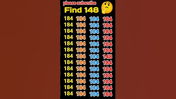 Find the odd number 148 and subscribe my channel 🙏🥺🙏#trending #quiz #viralvideo  @quiz_tester_01