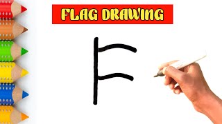 How To Draw Indian Flag From F Letter || Flag Drawing || By Vtube art 99