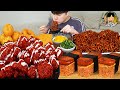 ASMR MUKBANG Fried Chicken Cheese Stick Black Bean Noodles Korean Food Recipe Eating ASMR MUKBANG Fried Chicken Cheese Stick Black Bean Noodles Korean Food Recipe Eating