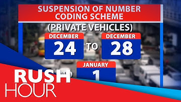 MMDA releases number coding suspension schedule