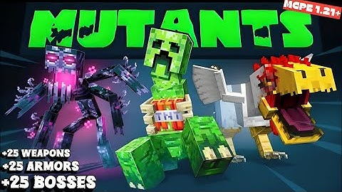 MUTANT CREATURES FREE ADD-ON(MCPE) ||  MINECRAFT BEDROCK MOB ADDON MOD ||