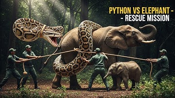 🐍 Giant Python Attacks Elephant Family | Forest Rescue Mission 🐘 // Elephant Wold 