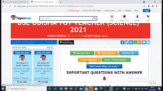 DSE ODISHA TGT TEACHER SCIENCE 2021, Free Mock Test, eBook, Printed Material,Important Questions