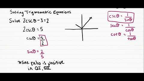 Solving Trigonometric Equations Containing Reciprocal Ratios