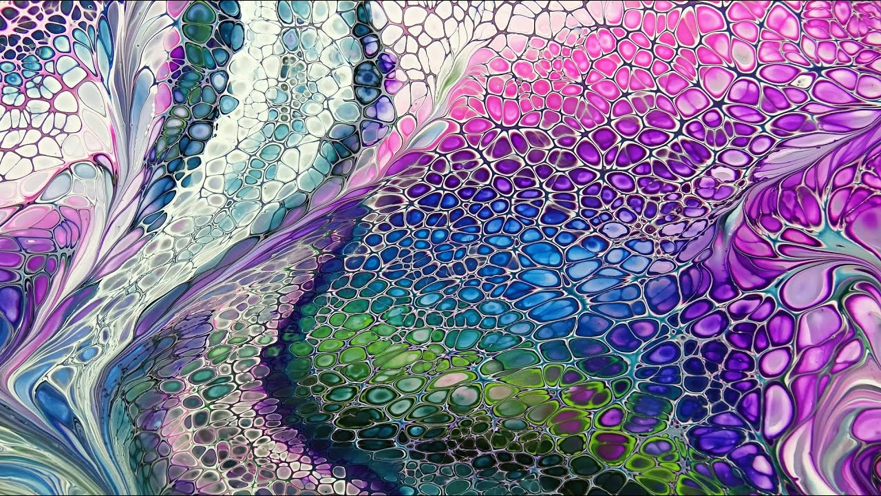 (685) FLIP CUP and MARBLE pour ~ SANDWICH acrylic pour painting ~ Fluid ...
