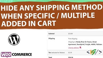 How to Hide Any Shipping Method When Specific / Multiple Product Added in WooCommerce Cart WordPress