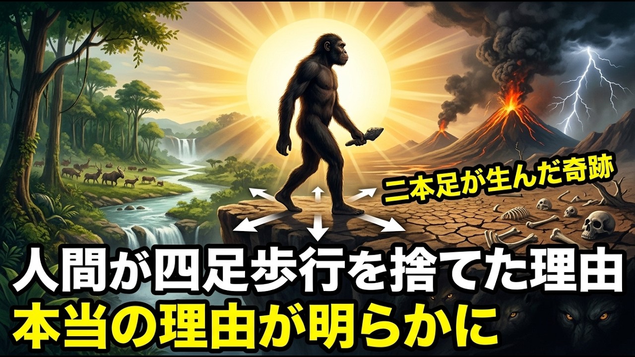 人間はなぜ二本足で歩くようになったのか？700万年の進化に隠された衝撃の真実