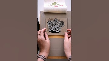 linocut printing on fabric #printmaking #satisfying