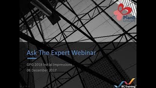 Ask The Expert Webinar: GPG 2018 - What you need to know