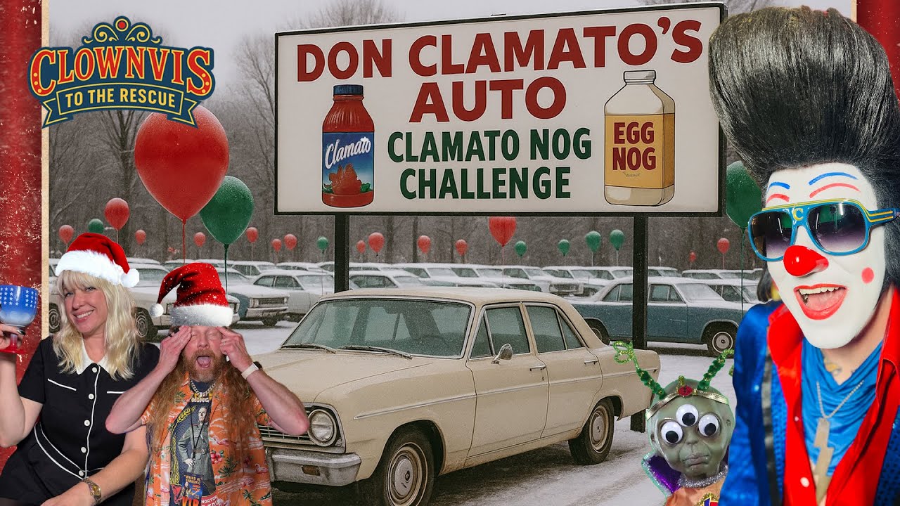 Clamato Eggnog Challenge!  | Clownvis to the Rescue - Ep 381