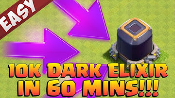 Clash Of Clans | RAIDING 10K DARK ELIXIR IN 60 MINS!!!! | HOW TO GET DARK ELIXIR FAST!!!