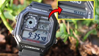 Turn SIG on or off on Casio AE1200