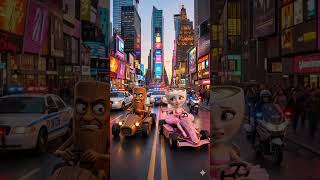 Tung Tung Ve Balerinanın Şehirde Go Kart Turu