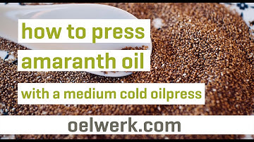 amaranth oil pressing with popular cold oilpress - made in germany
